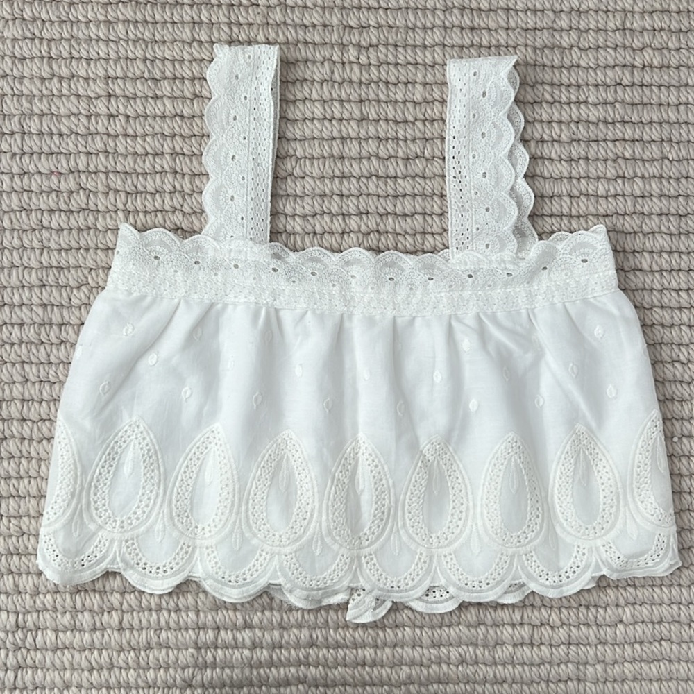 Summer eyelet cami tank top NWOT